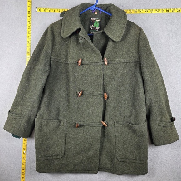 Vintage Weatherproof Coat Mens 40 Green Wool Shepherd Loden Overcoat Germany